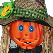 KiLiKuaLa 8.5Ft Giant Halloween Nefario Scarecrow Decor Animatronic,Haunted House Decor,Talking Pumkin Man Décor,LED Moving Eyes,Outdoor Indoor Spooky Party Decoration，Halloween Decor Graveyard Props