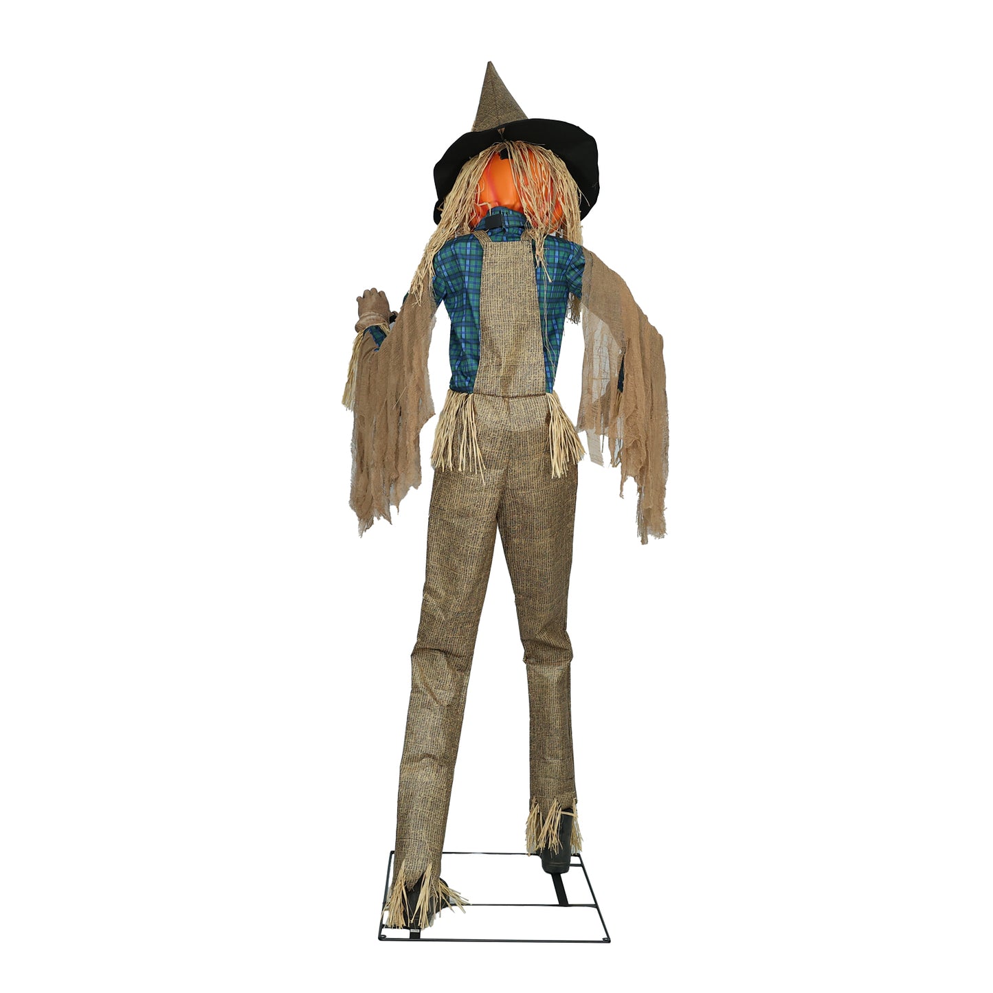 KiLiKuaLa 8.5Ft Giant Halloween Nefario Scarecrow Decor Animatronic,Haunted House Decor,Talking Pumkin Man Décor,LED Moving Eyes,Outdoor Indoor Spooky Party Decoration，Halloween Decor Graveyard Props